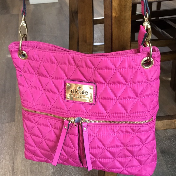 Nicole by Nicole Miller Handbags - Nicole by Nicole Miller Pink Quilt Handbag w/Strap